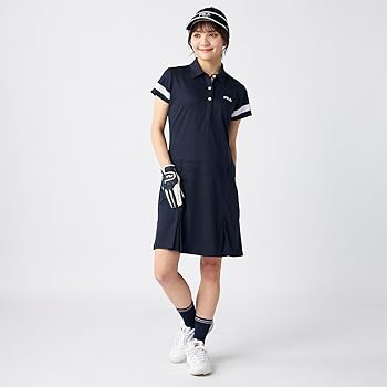 Amazon.co.jp: [フィラ ゴルフ] ワンピース バイカラー プリーツ